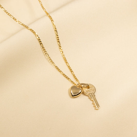 Heart & Key Necklace