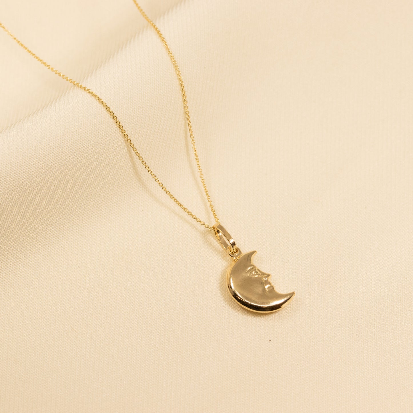 Gold Crescent Moon Necklace