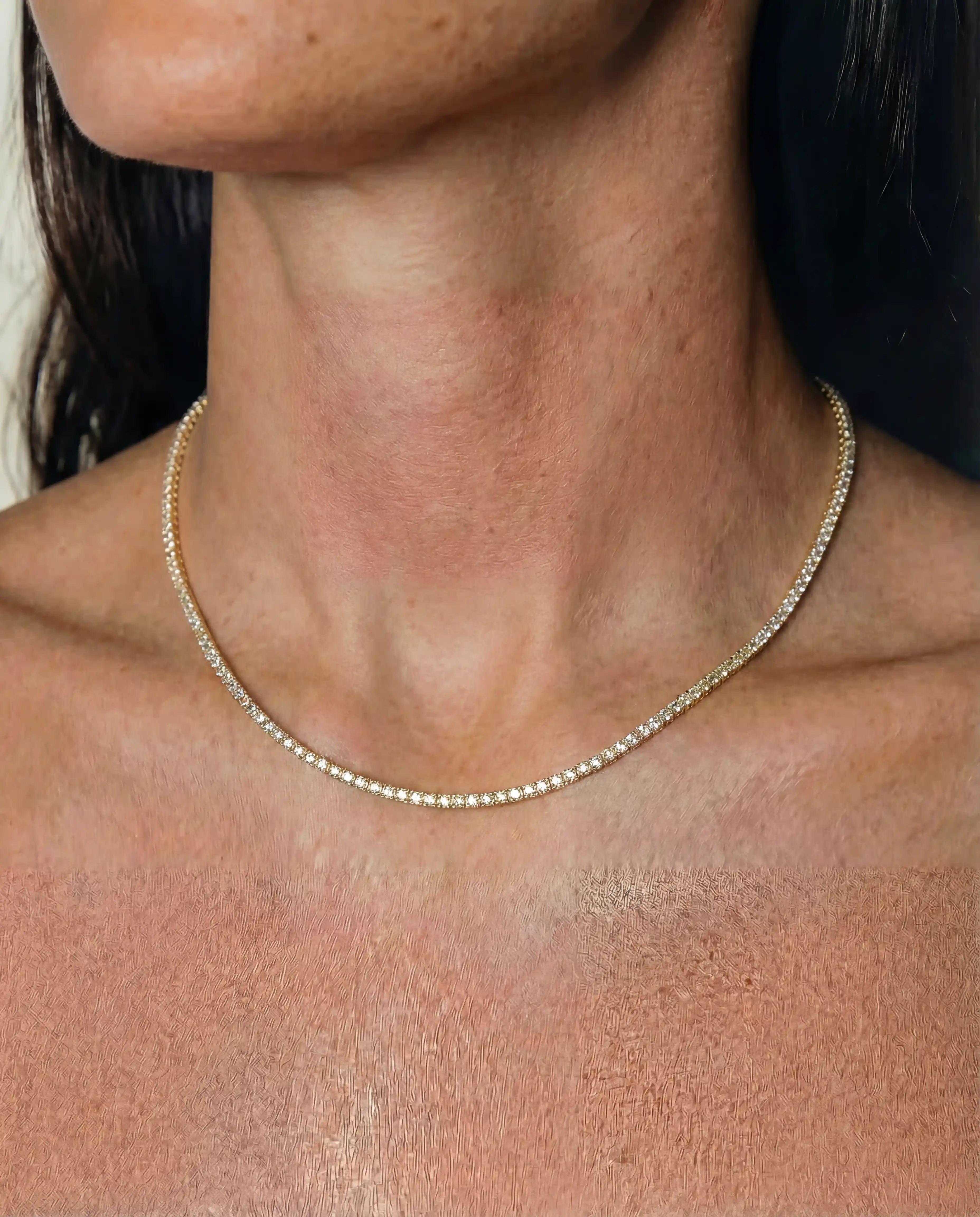 Diamond Tennis Necklace 6 Carat