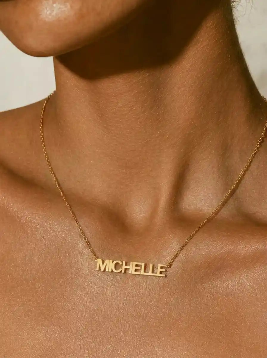 Block Name Necklace