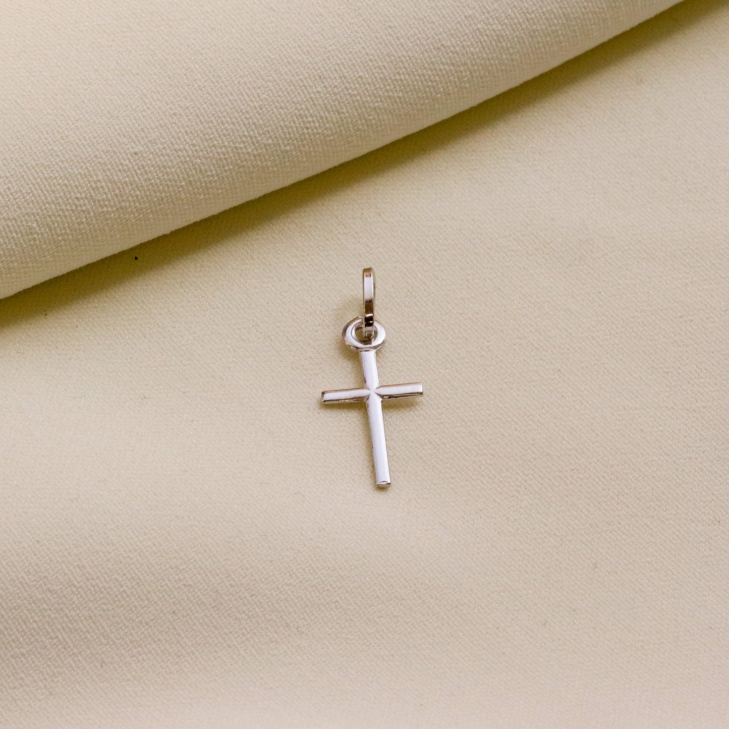 White Gold Medium Cross Pendant