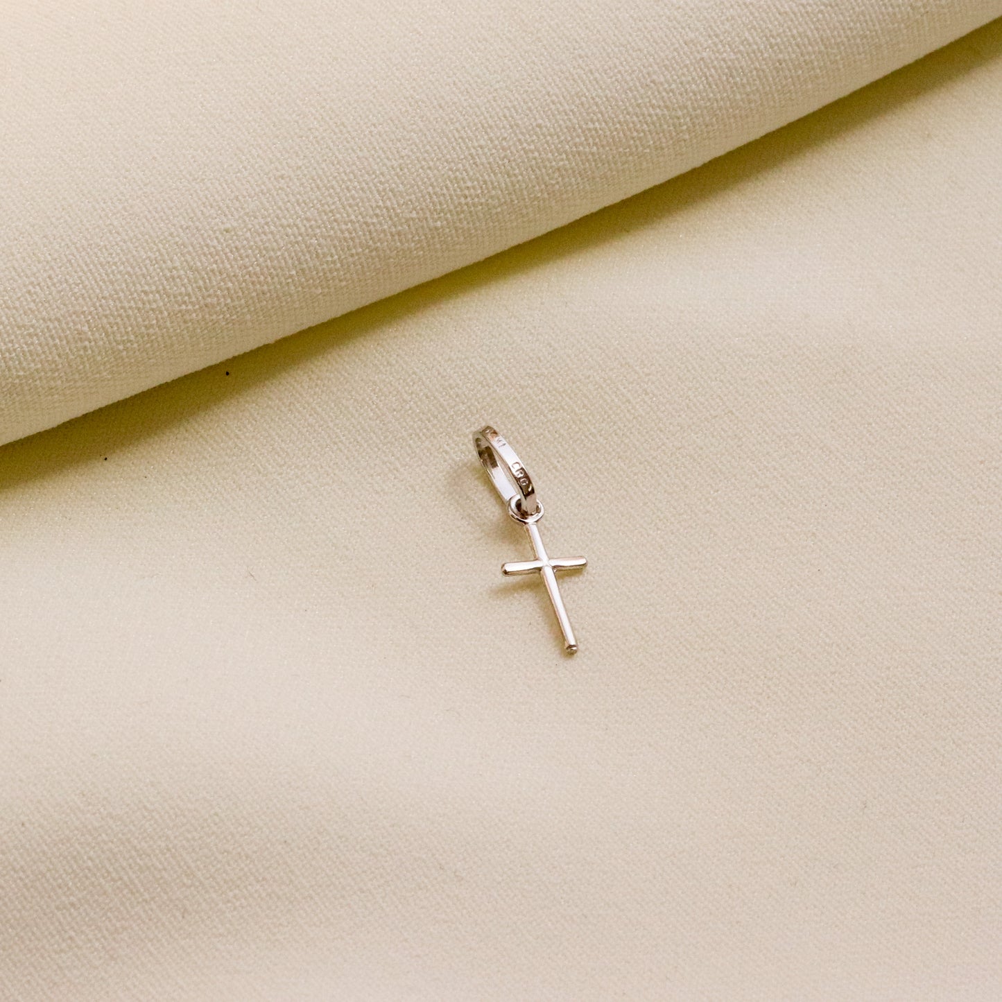 White Gold Small Cross Pendant