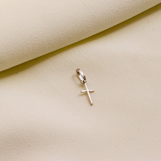 White Gold Small Cross Pendant