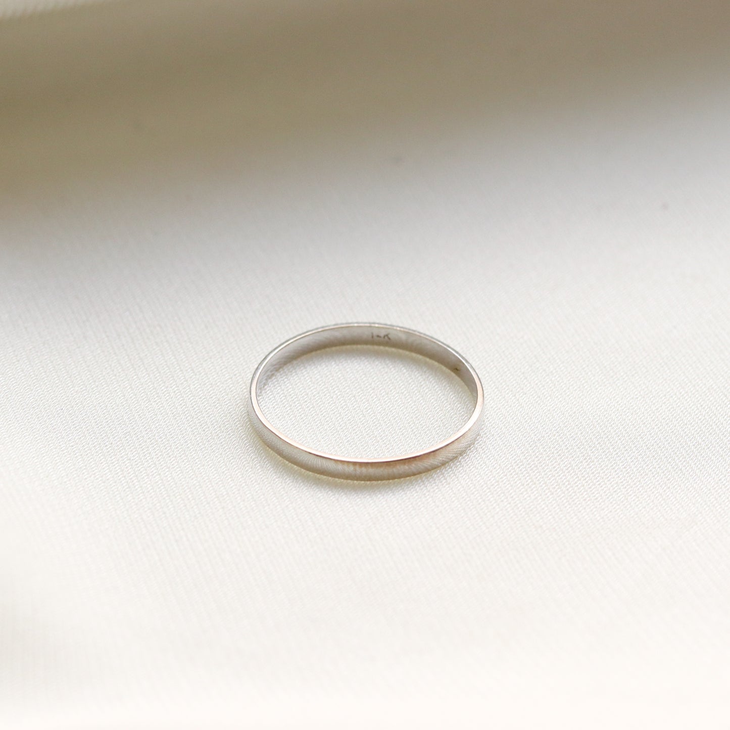 2mm White Gold Band Ring