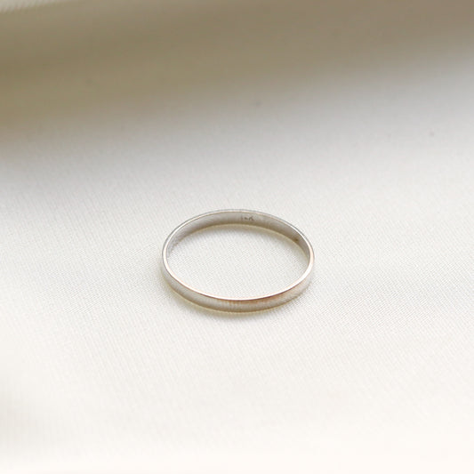 2mm White Gold Band Ring