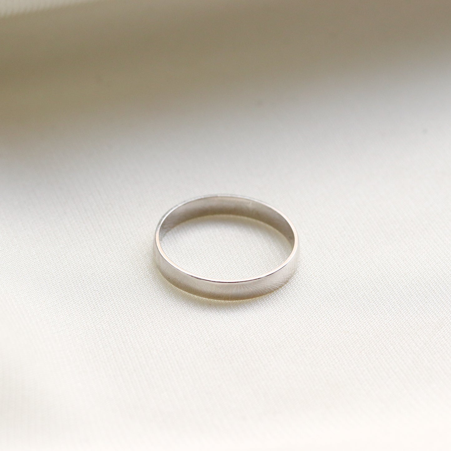 3mm White Gold Band Ring