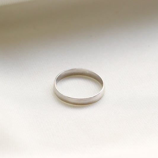 3mm White Gold Band Ring