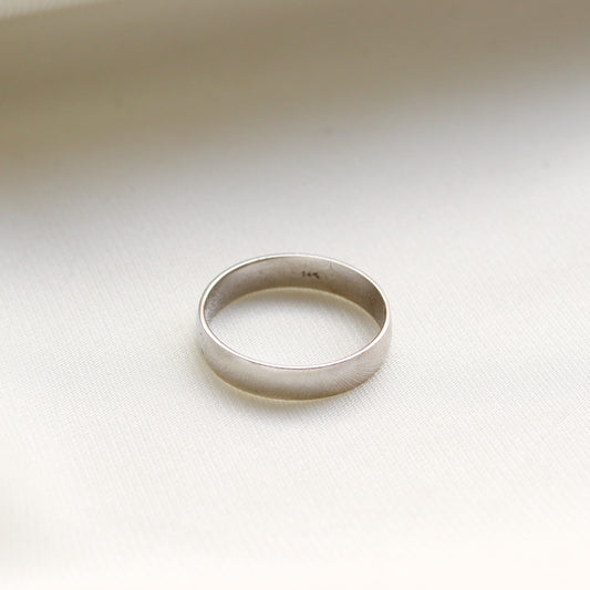 4mm White Gold Band Ring