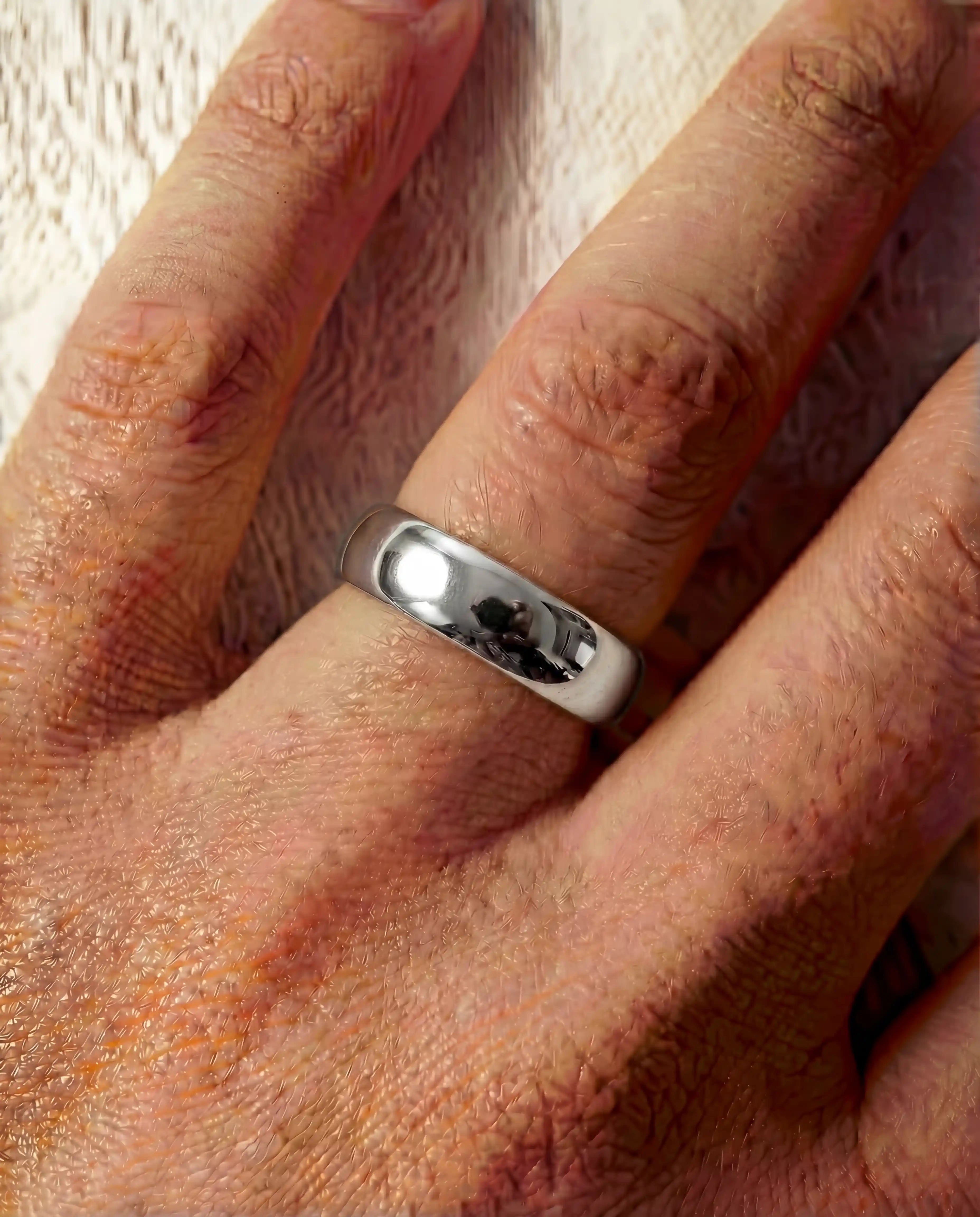 5mm White Gold Band Ring