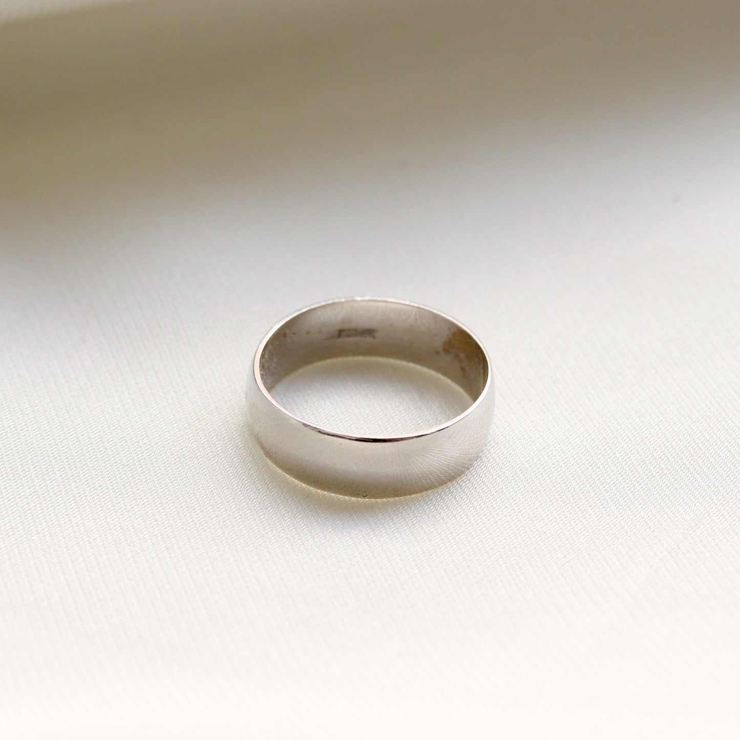 6mm White Gold Band Ring