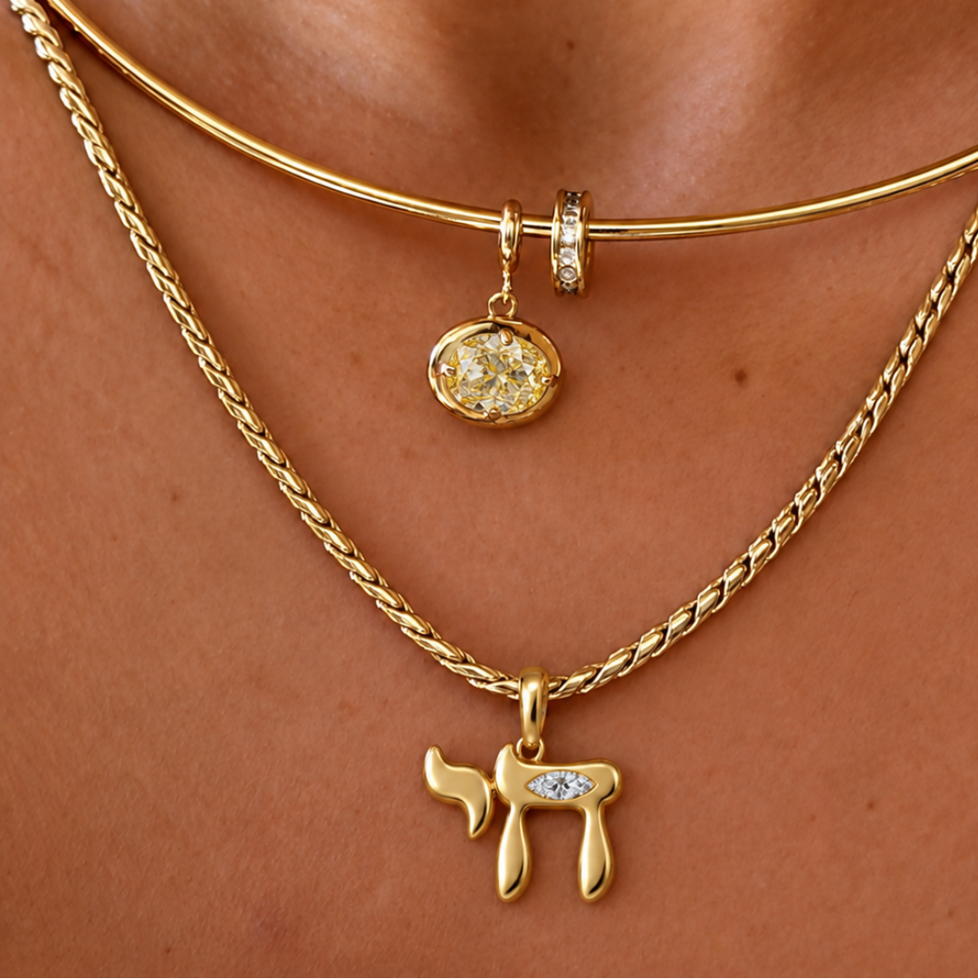Evil Eye Chai Pendant