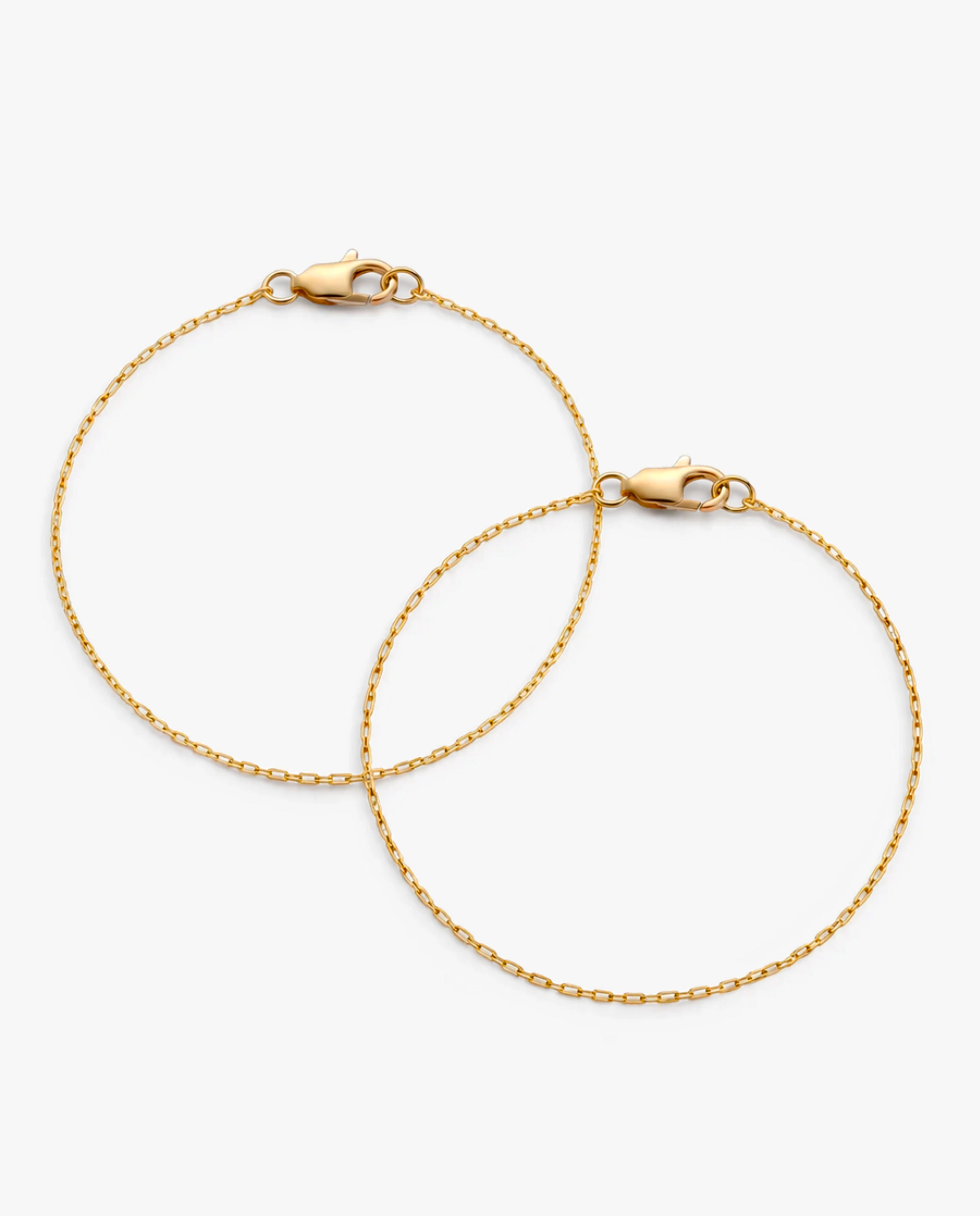 Ultra Thin Paperclip Bracelet Set