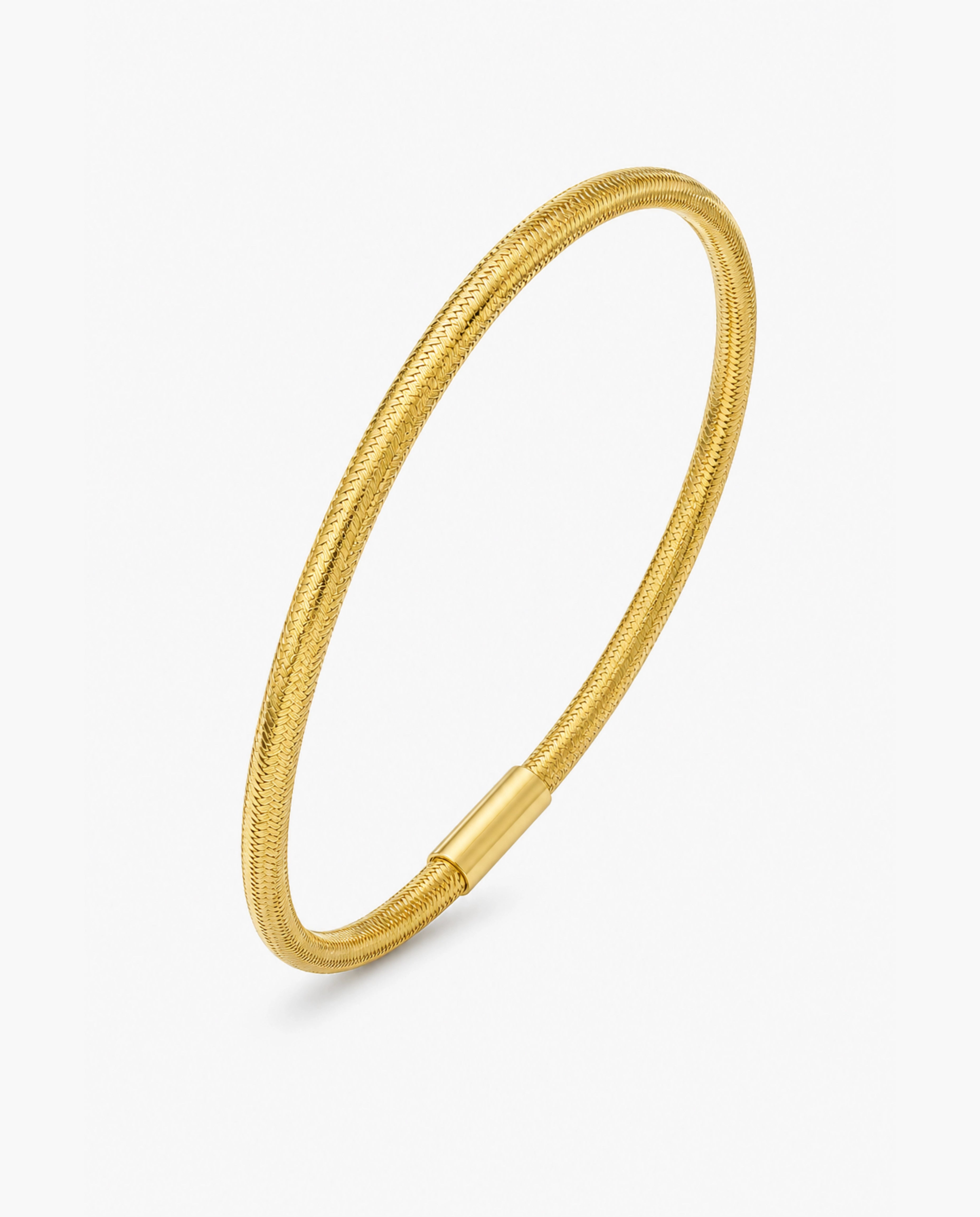 14K Small Stretch Mesh Bracelet