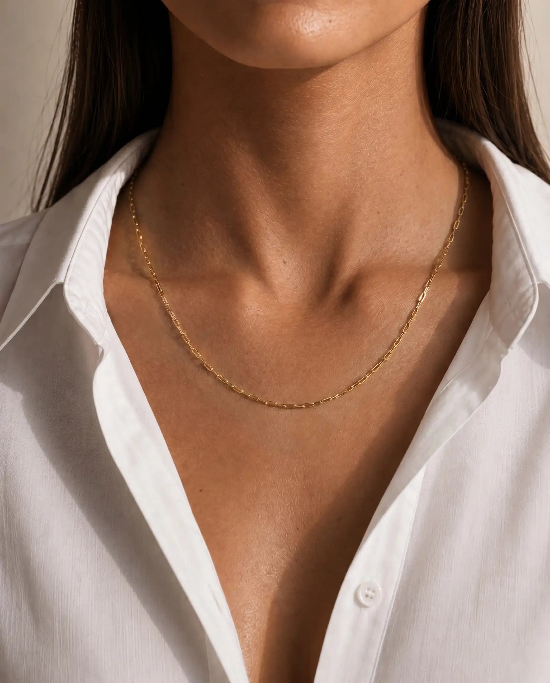 2mm Paperclip Chain Necklace