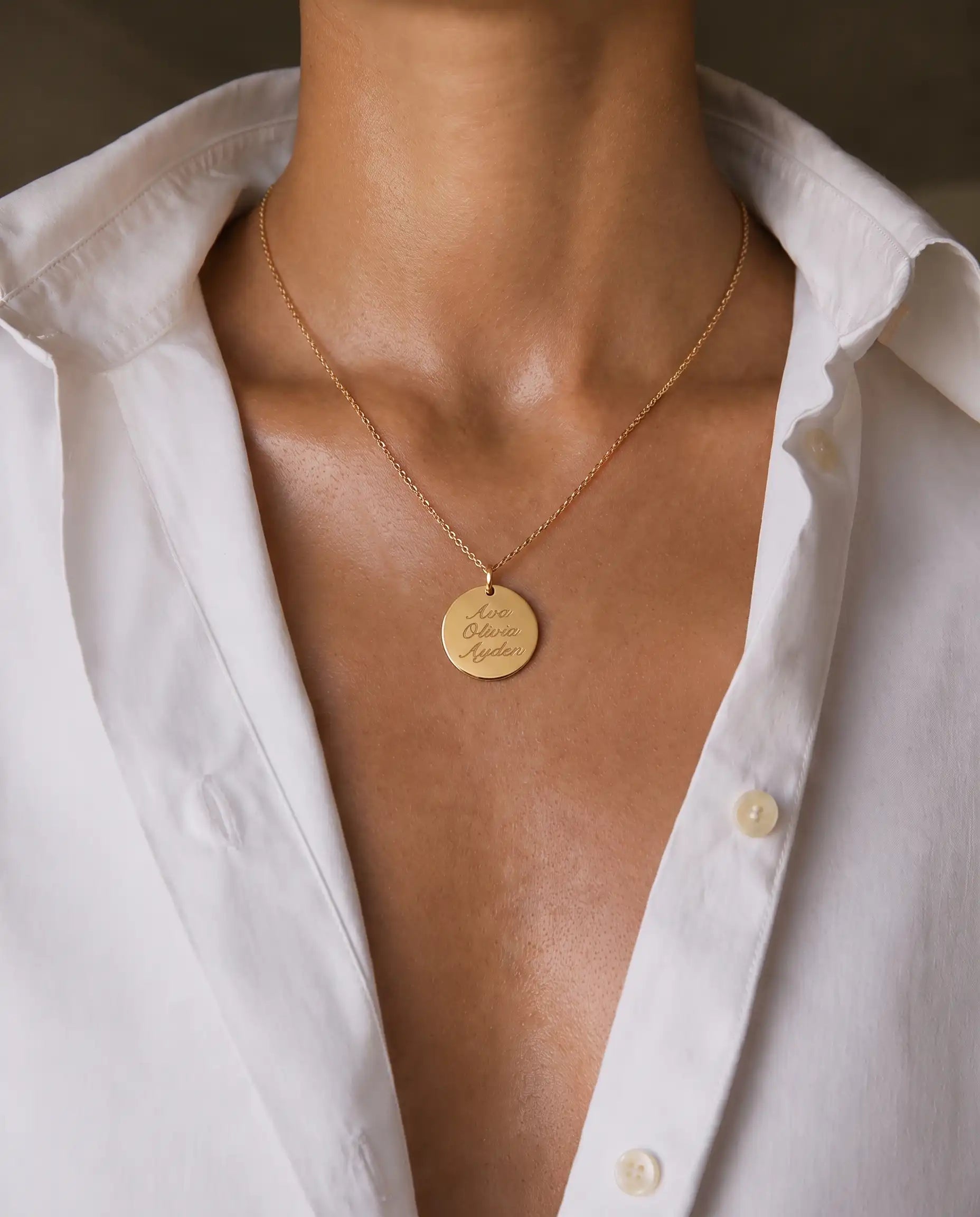 Engravable Circle Necklace