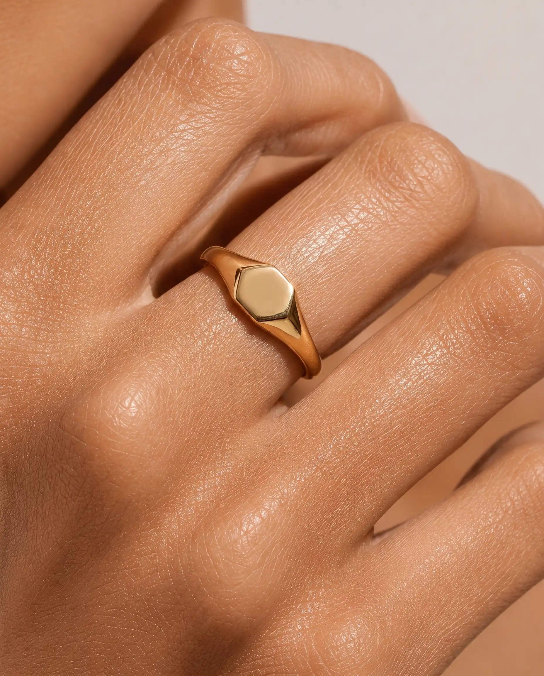 Hexagon Signet Ring