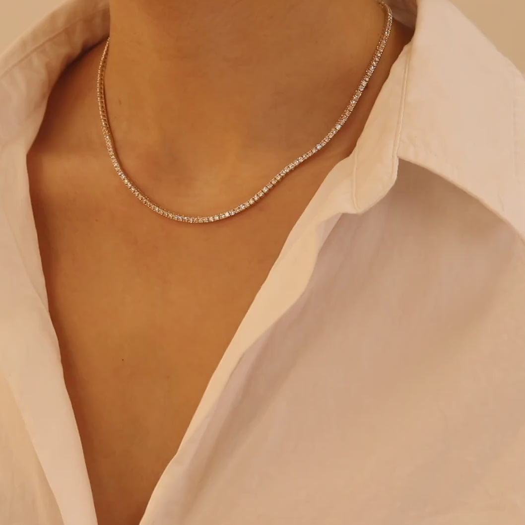 Diamond Tennis Necklace 6 Carat