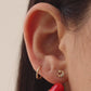 Moon and Star CZ Stud Earrings