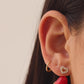 Heart CZ Stud Earrings