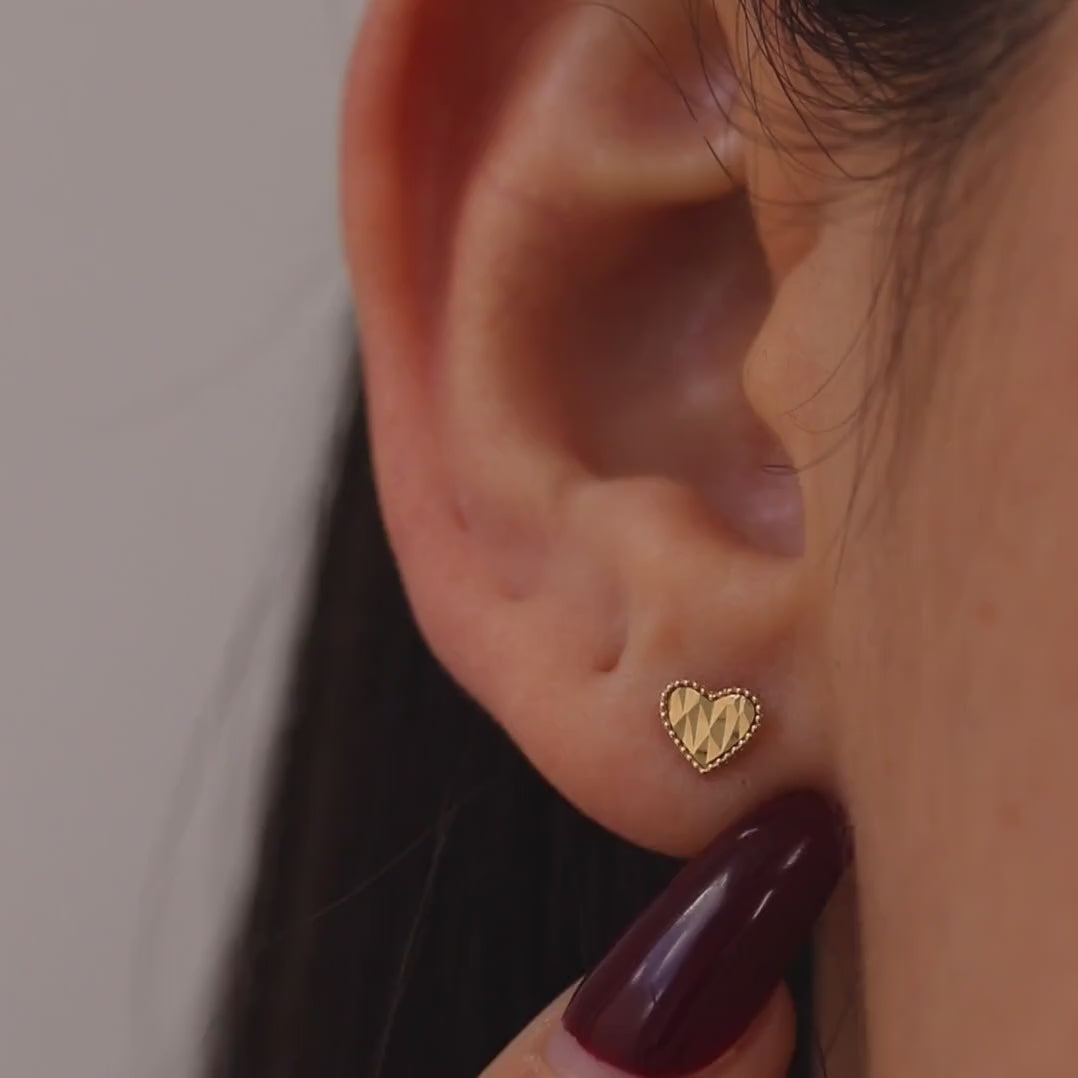 Heart Stud Earrings
