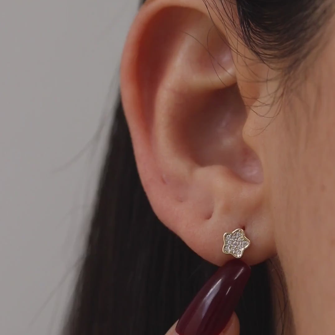 Star CZ Stud Earrings