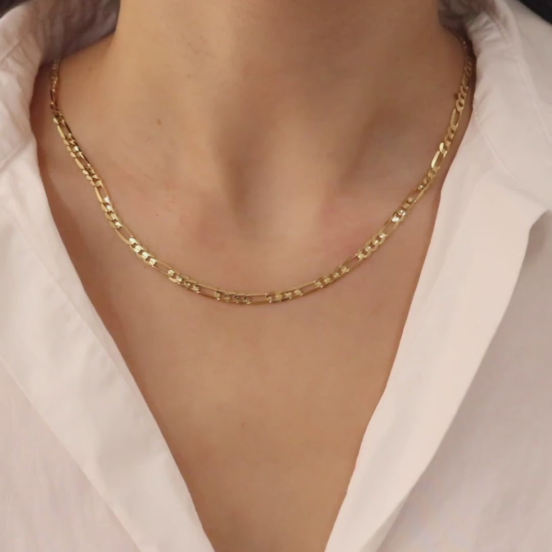 4mm Figaro Chain Necklace