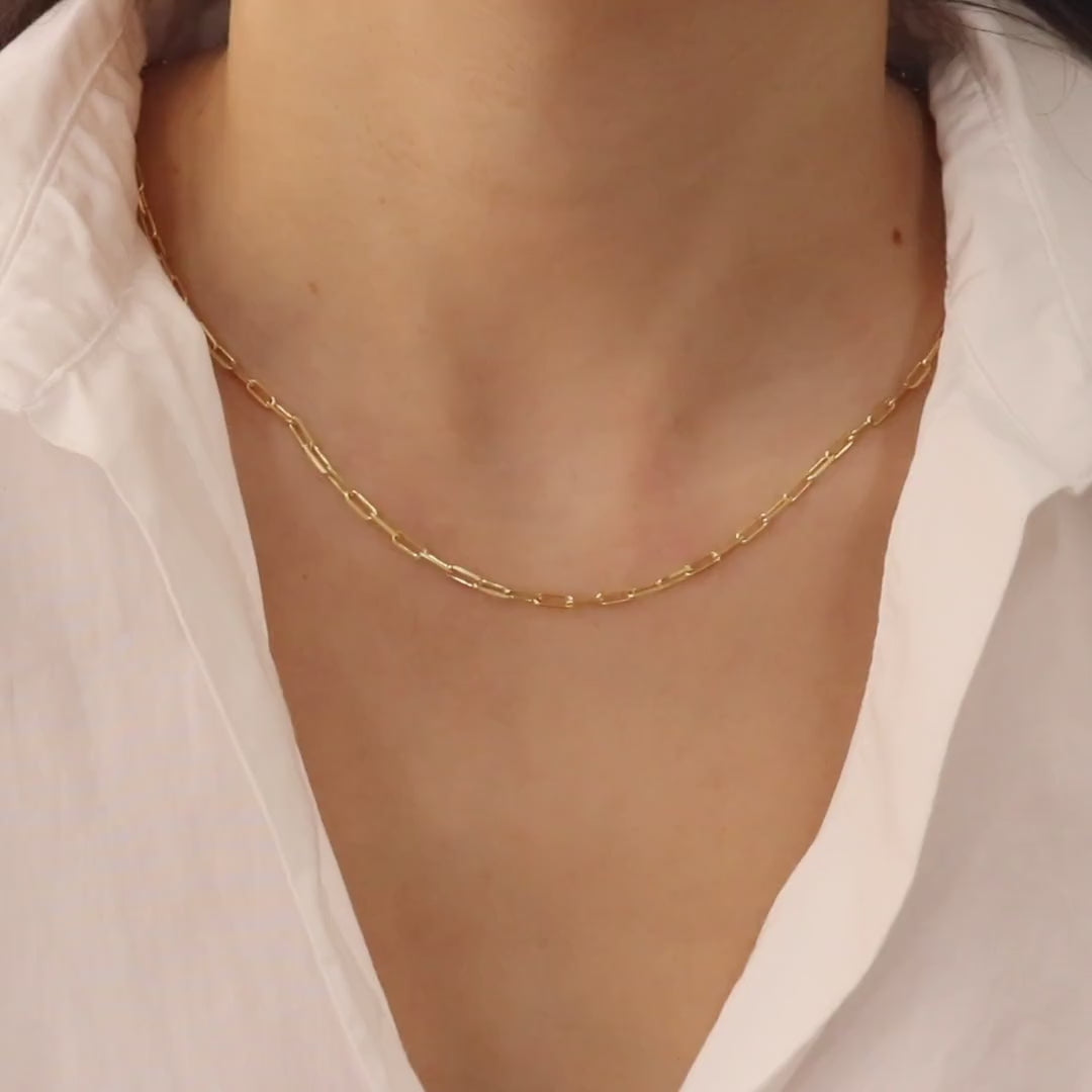 3mm Paperclip Chain Necklace