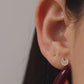 Moon CZ Stud Earrings