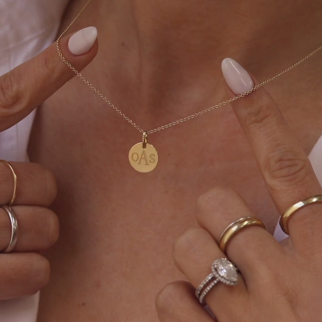 Dainty Engravable Circle Necklace