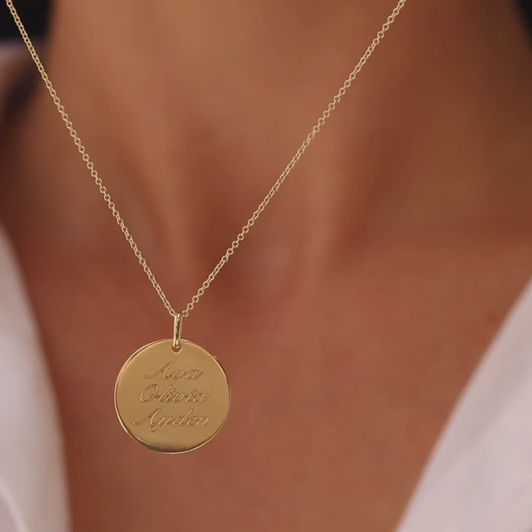 Engravable Circle Necklace