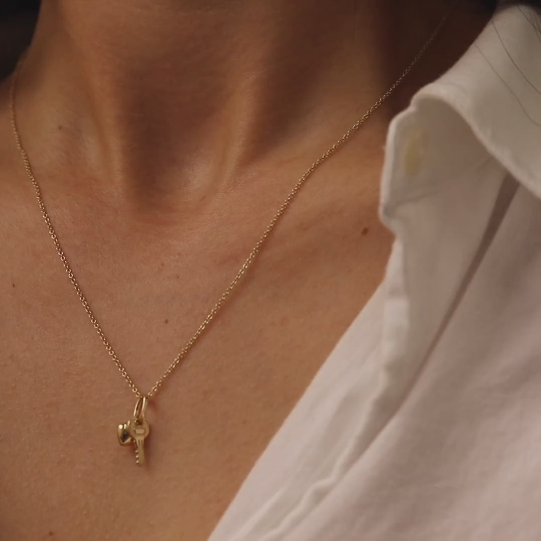 Heart & Key Necklace