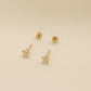 Tiny CZ Star Stud Earrings