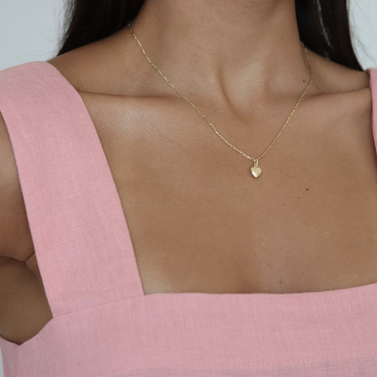 Striped Heart Necklace