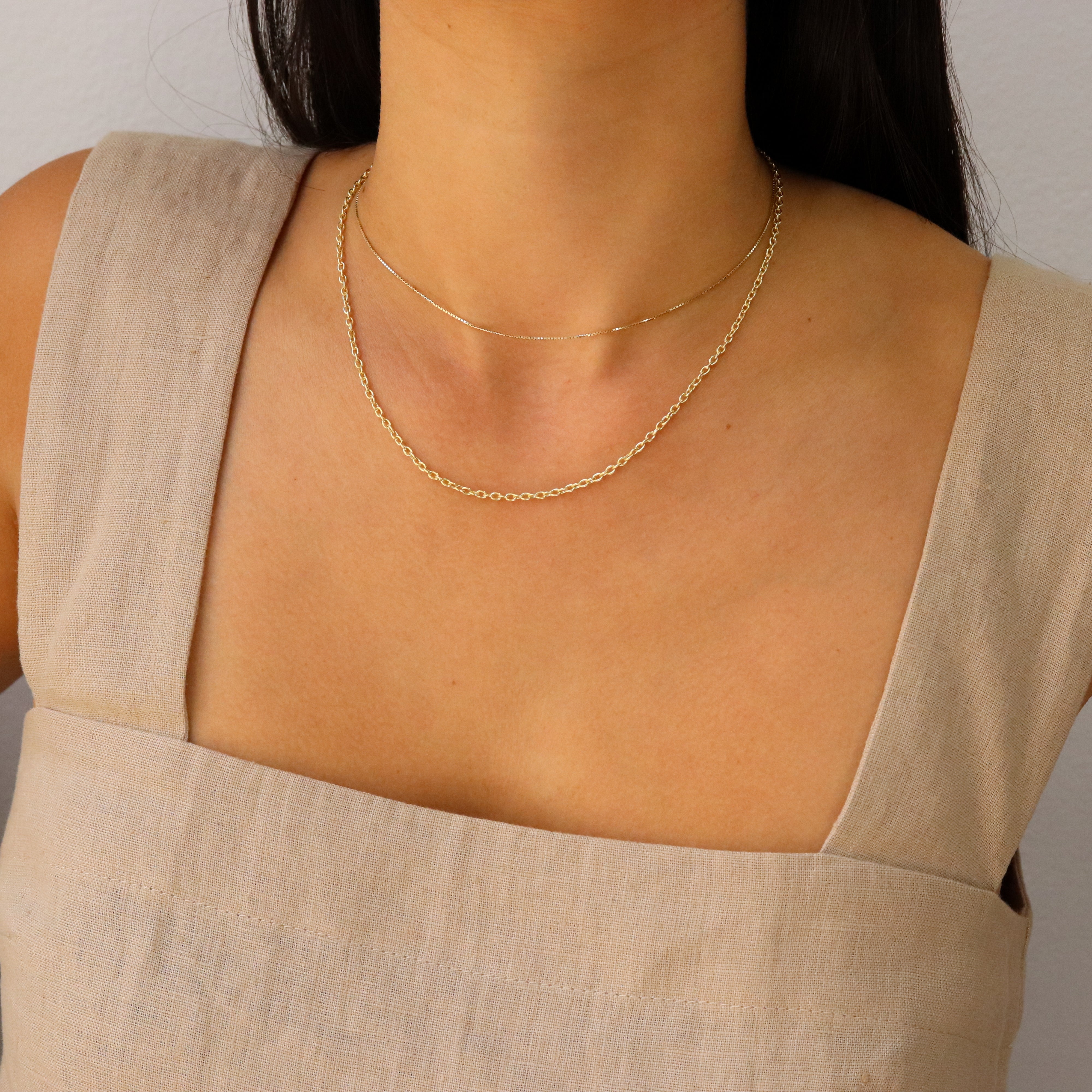 Dainty gold clearance chain necklace