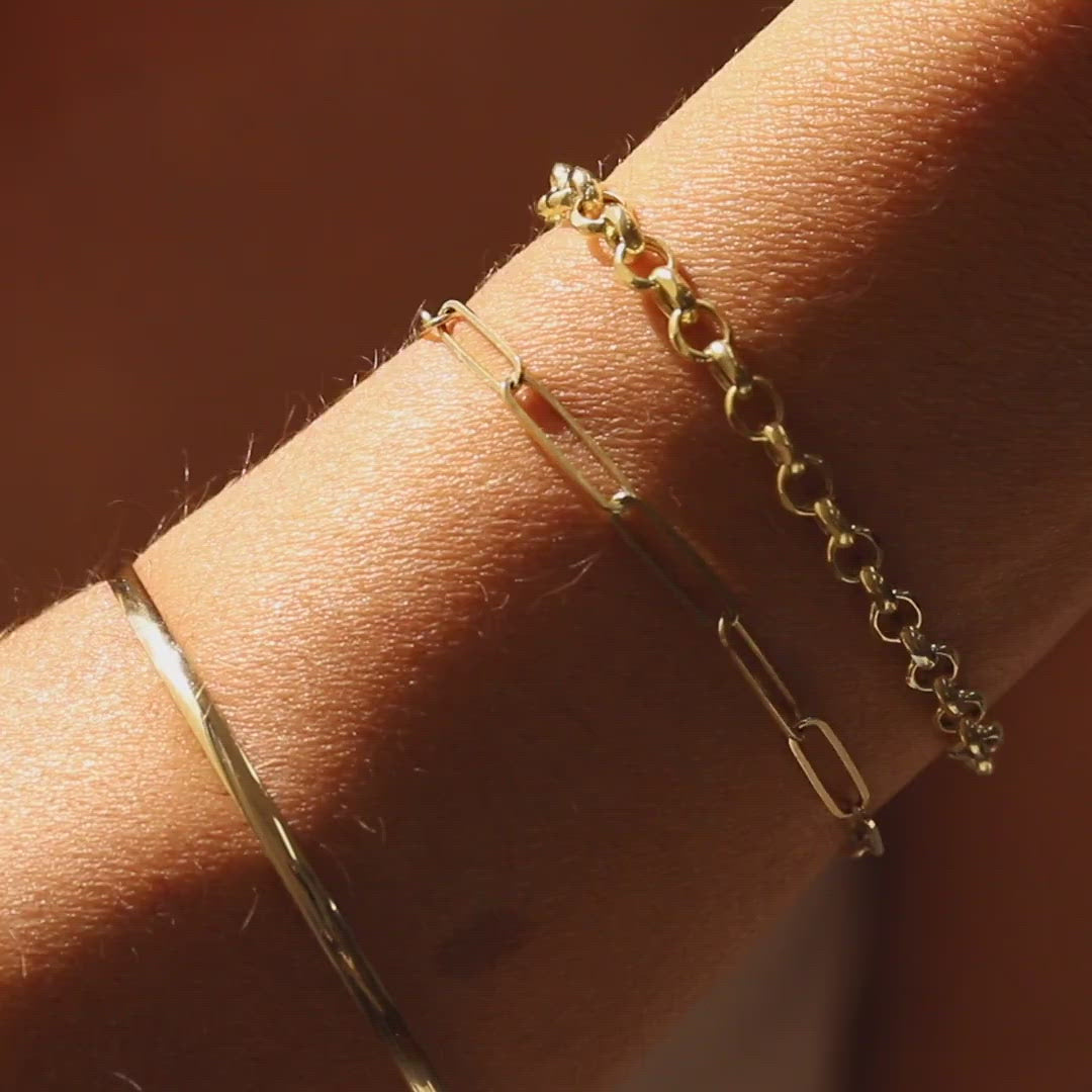 14k solid gold friendship bracelet – Vivien Frank Designs
