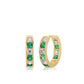 Emerald Huggie Earrings