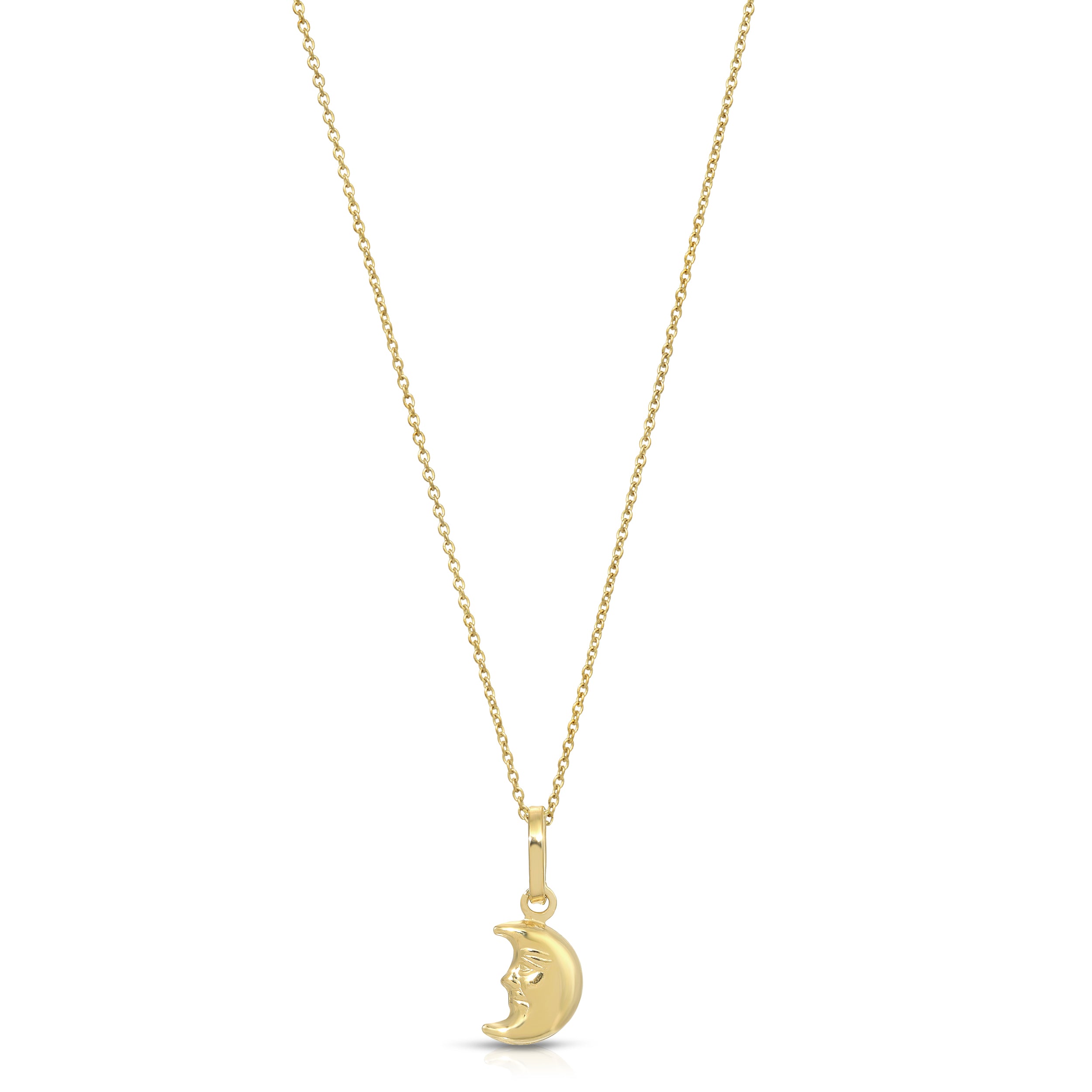 Chunying Official Store Gold Color Small Moon Pendant Necklaces Sterling  India | Ubuy