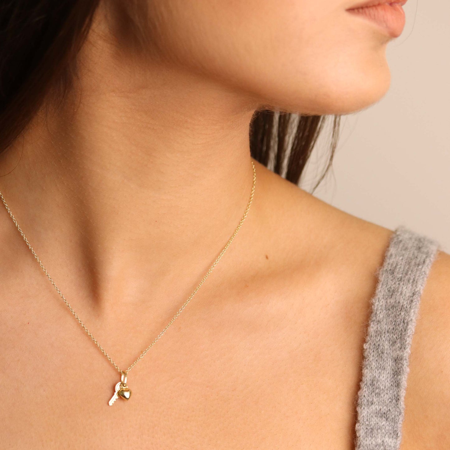 Heart & Key Necklace