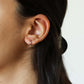 Pink Diamond Huggie Earrings